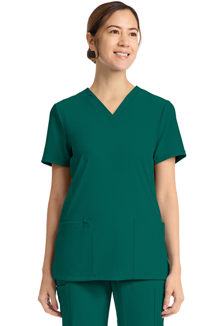 Achieve by Cherokee Women's 2-Pocket V-Neck Scrub Top