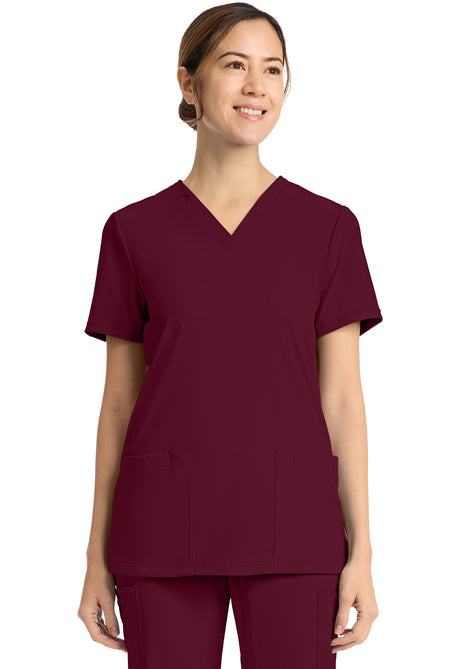 Achieve by Cherokee Women's 2-Pocket V-Neck Scrub Top