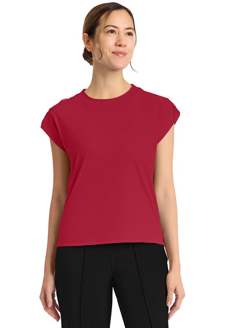 Achieve by Cherokee Women's Raglan Short-Sleeve 1-Pocket Crew Neck Scrub Top - Fashion