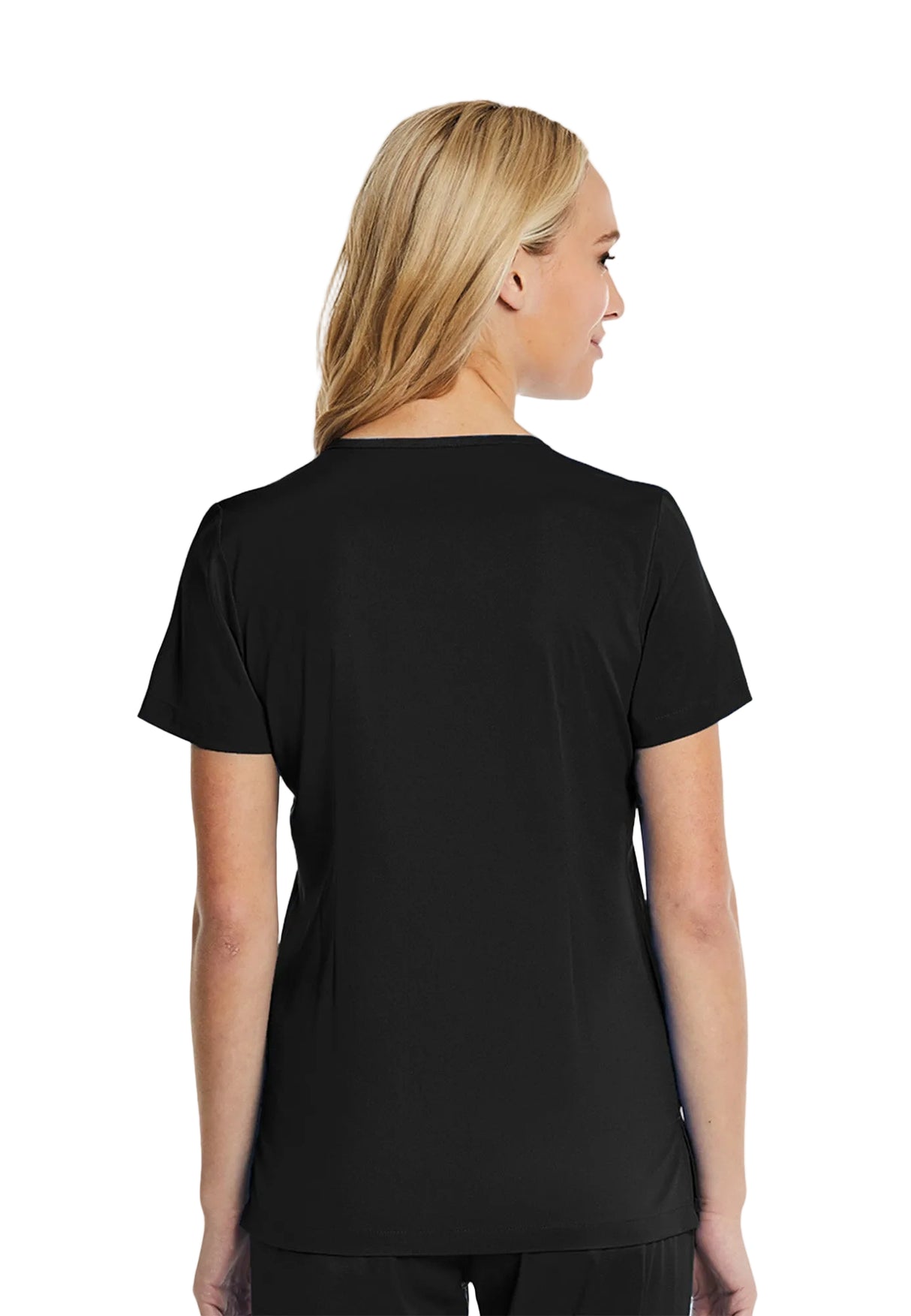 Elements by Alexanders Uniforms Women's Mock Wrap Patch Pocket 4-Way Stretch Scrub Top
