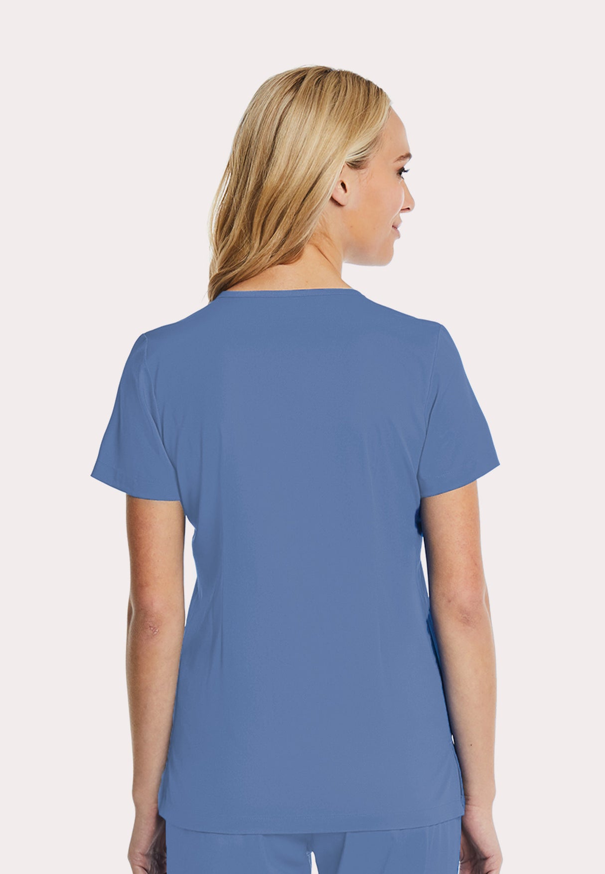 Elements by Alexanders Uniforms Women's Mock Wrap Patch Pocket 4-Way Stretch Scrub Top