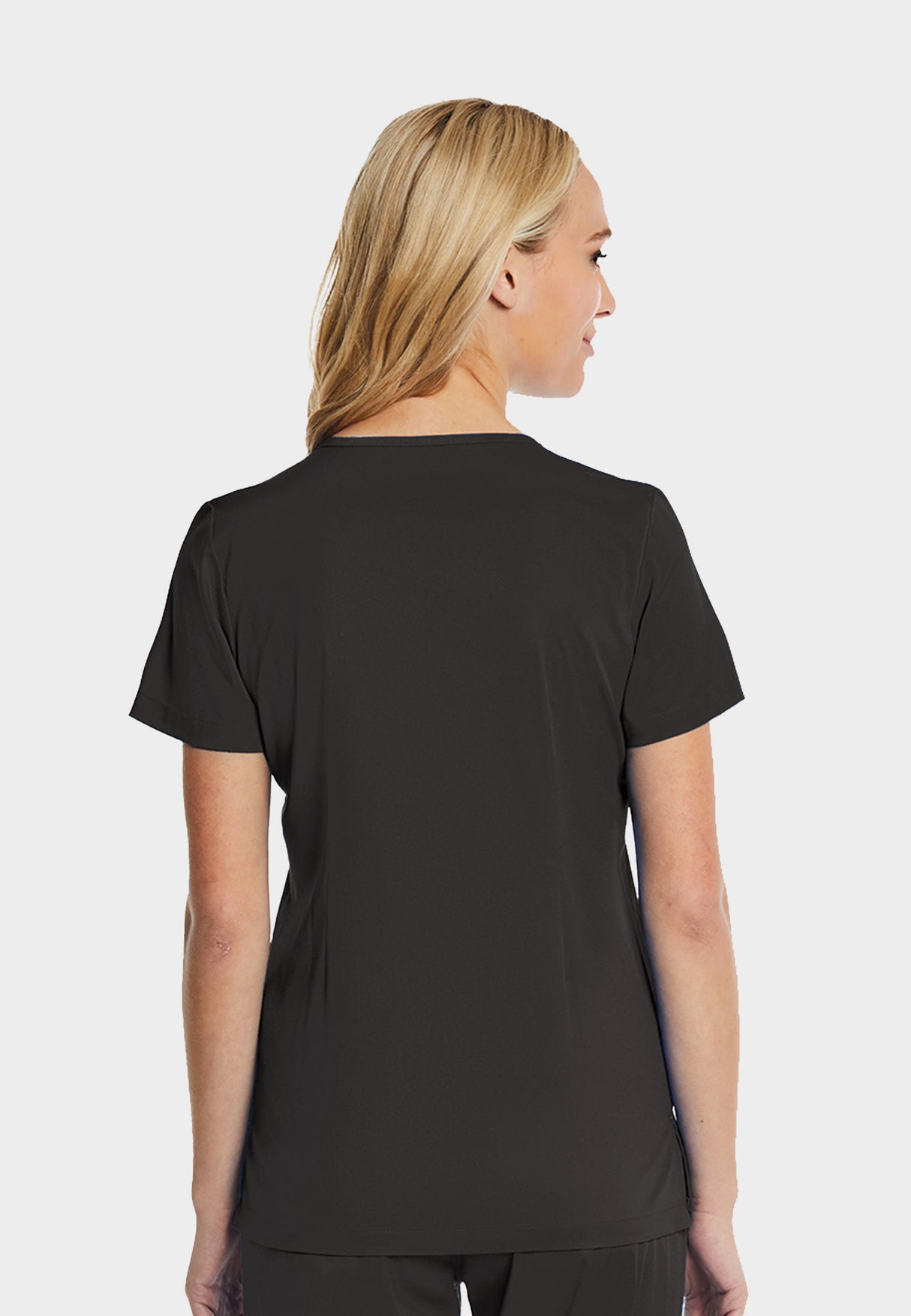 Elements by Alexanders Uniforms Women's Mock Wrap Patch Pocket 4-Way Stretch Scrub Top