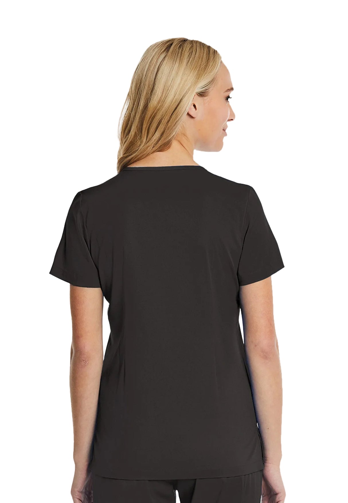 Elements by Alexanders Uniforms Women's Mock Wrap Patch Pocket 4-Way Stretch Scrub Top