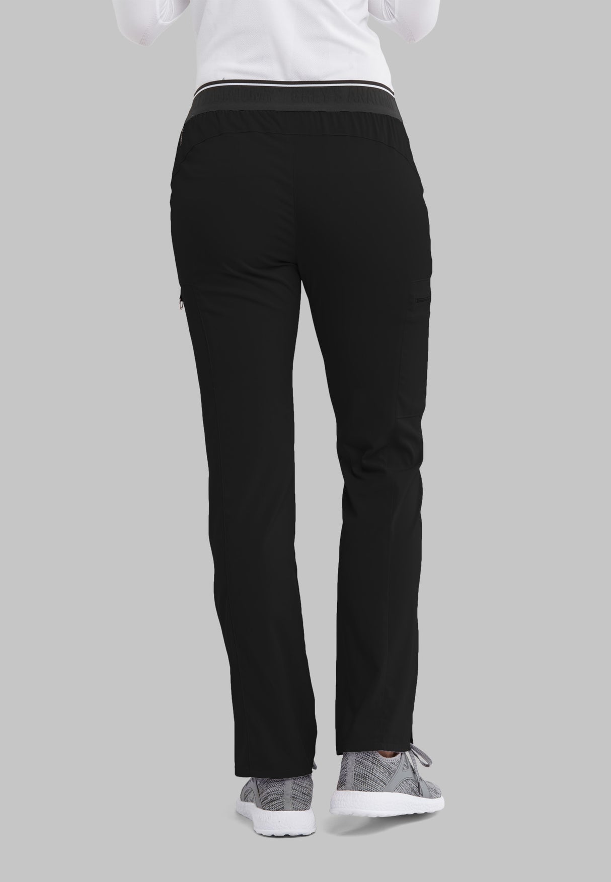 Grey's Anatomy™ Spandex Stretch Women's Kim 3-Pocket Mid-Rise Straight Leg Pant