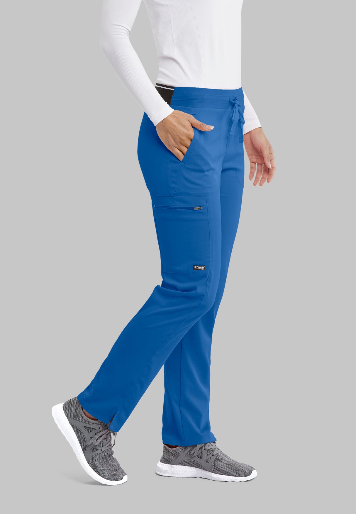 Grey's Anatomy™ Spandex Stretch Women's Kim 3-Pocket Mid-Rise Straight Leg Pant