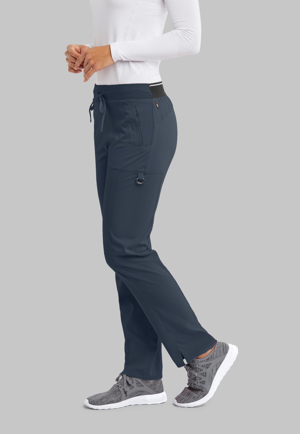 Grey's Anatomy™ Spandex Stretch Women's Kim 3-Pocket Mid-Rise Straight Leg Pant
