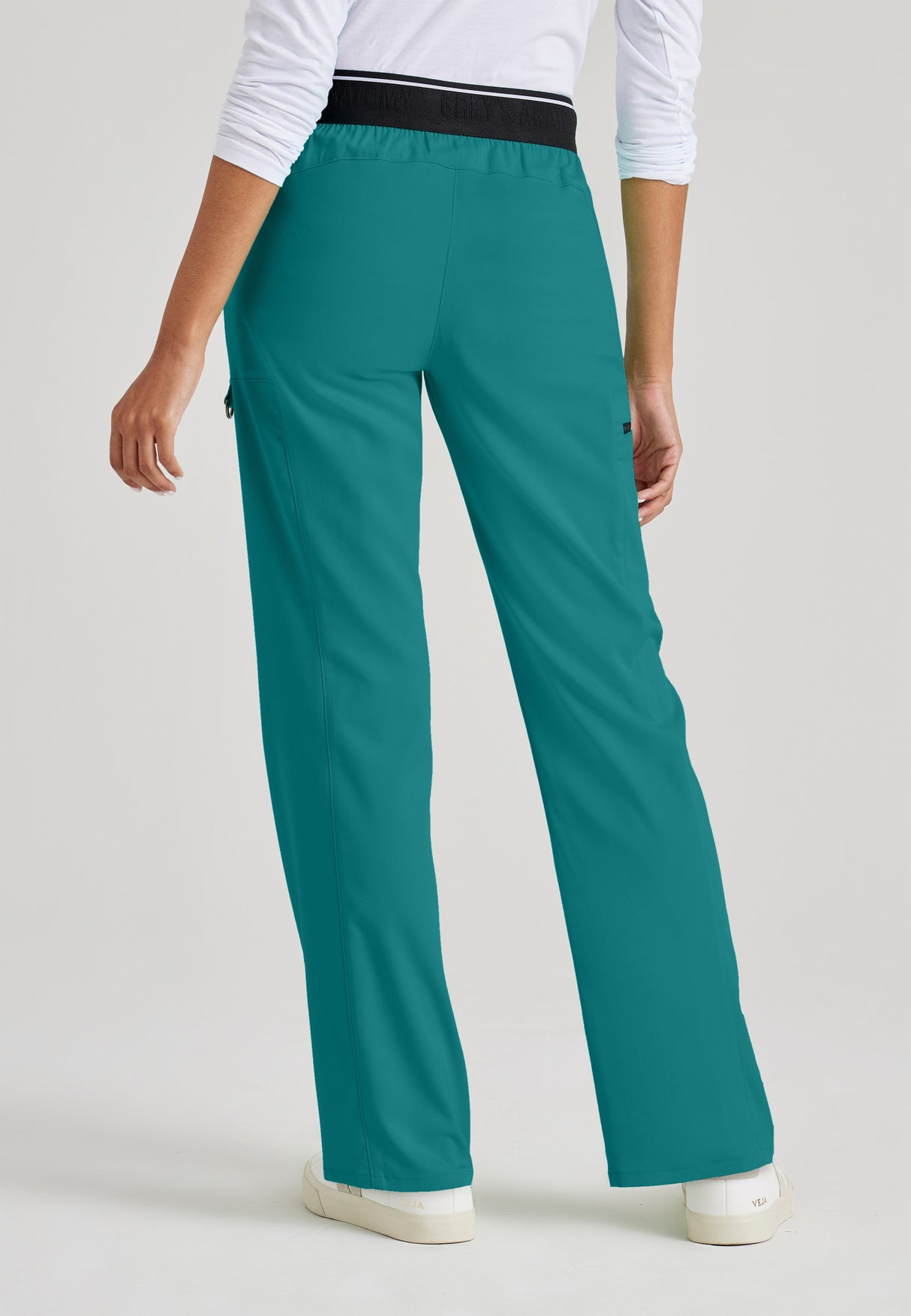 Grey's Anatomy™ Spandex Stretch Women's Kim 3-Pocket Mid-Rise Straight Leg Pant
