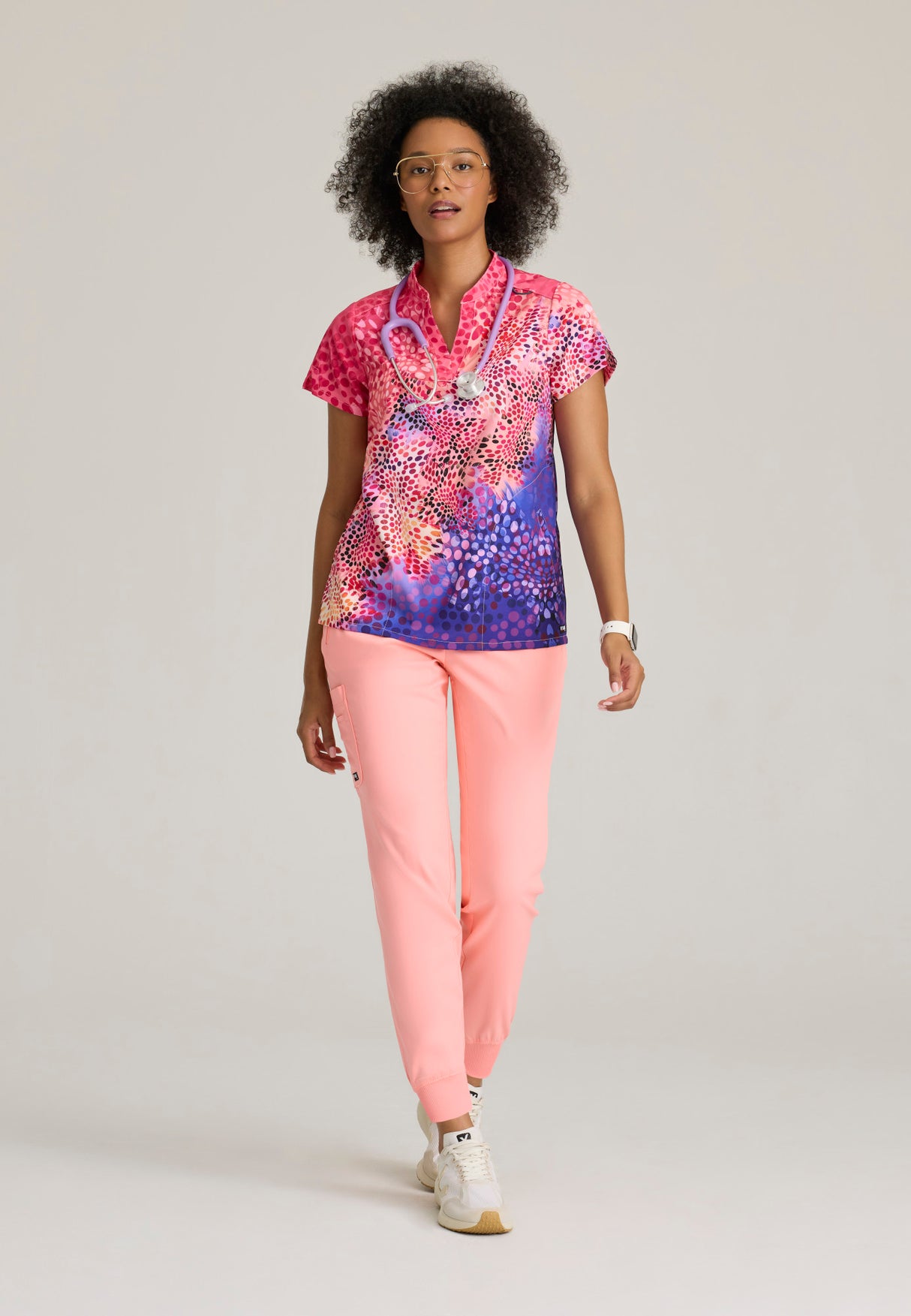 Grey's Anatomy™ Spandex Stretch Women's Eden 5-Pocket Mid-Rise Jogger Scrub Pant - Fashion