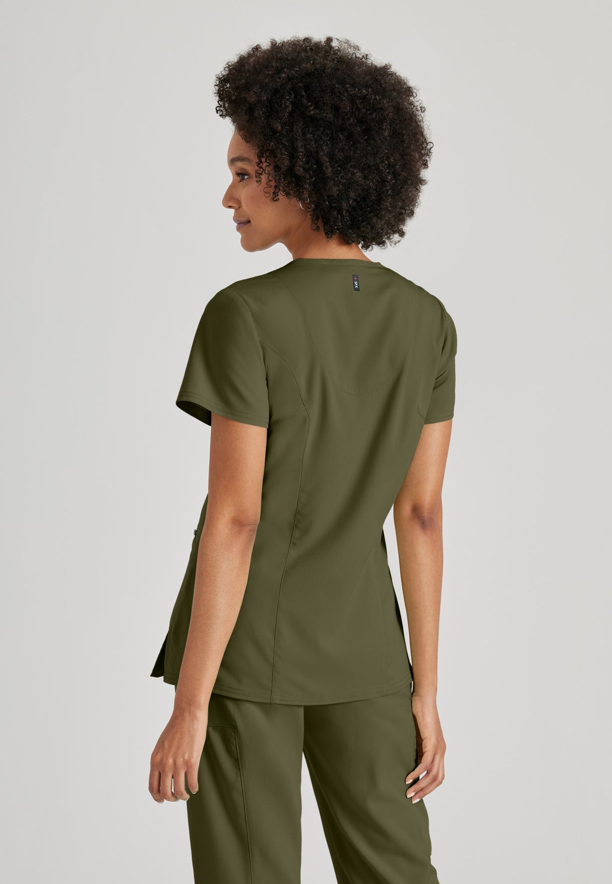 Grey's Anatomy™ Spandex Stretch Women's Kim 3-Pocket Crossover V-Neck Scrub Top