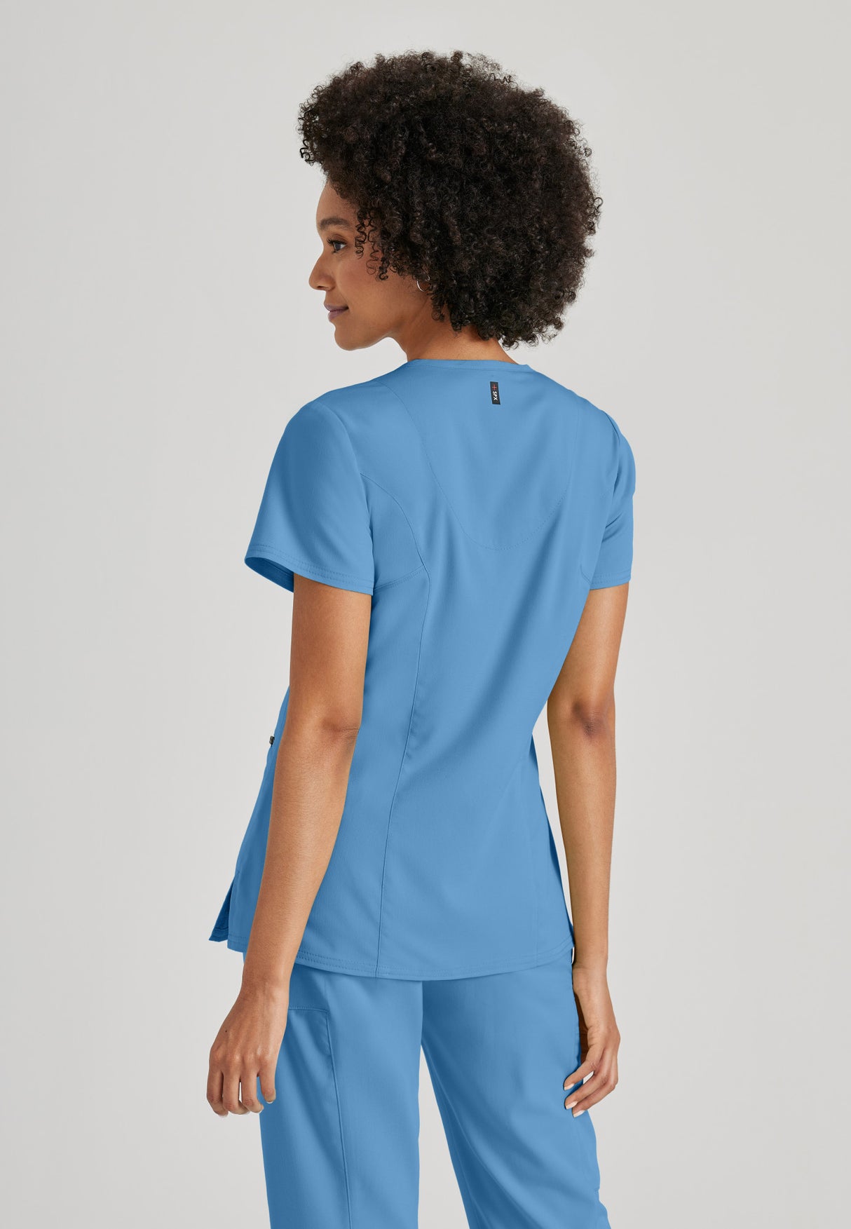 Grey's Anatomy™ Spandex Stretch Women's Kim 3-Pocket Crossover V-Neck Scrub Top