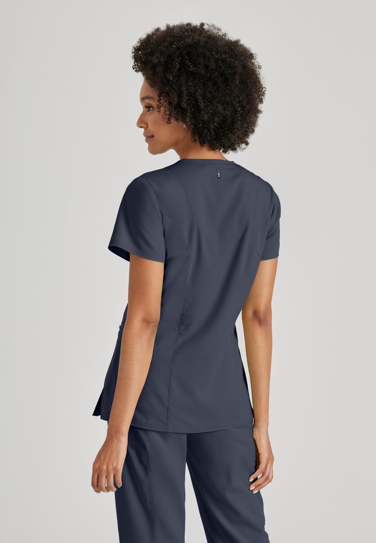 Grey's Anatomy™ Spandex Stretch Women's Kim 3-Pocket Crossover V-Neck Scrub Top