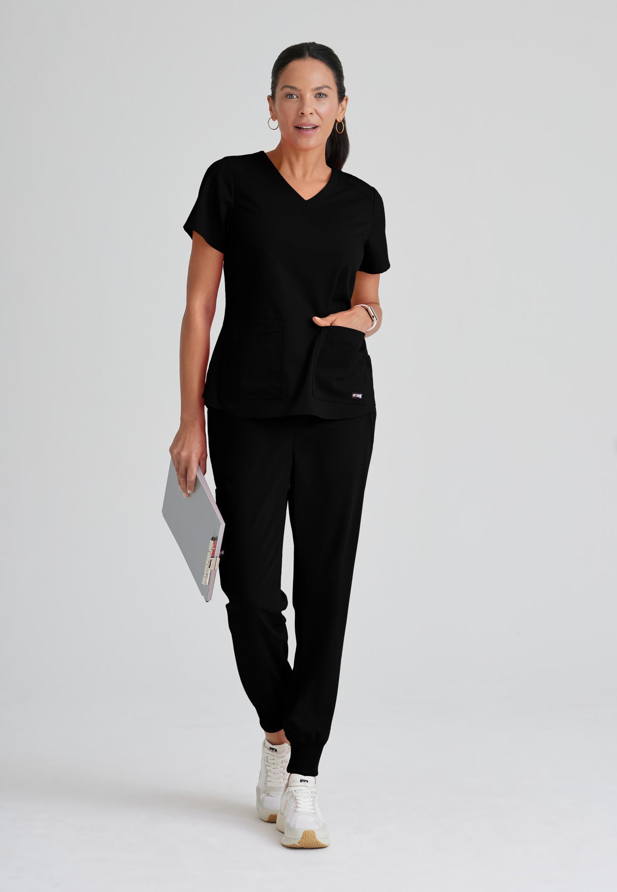 Grey's Anatomy™ Spandex Stretch Women's Emma 4-Pocket V-Neck Scrub Top