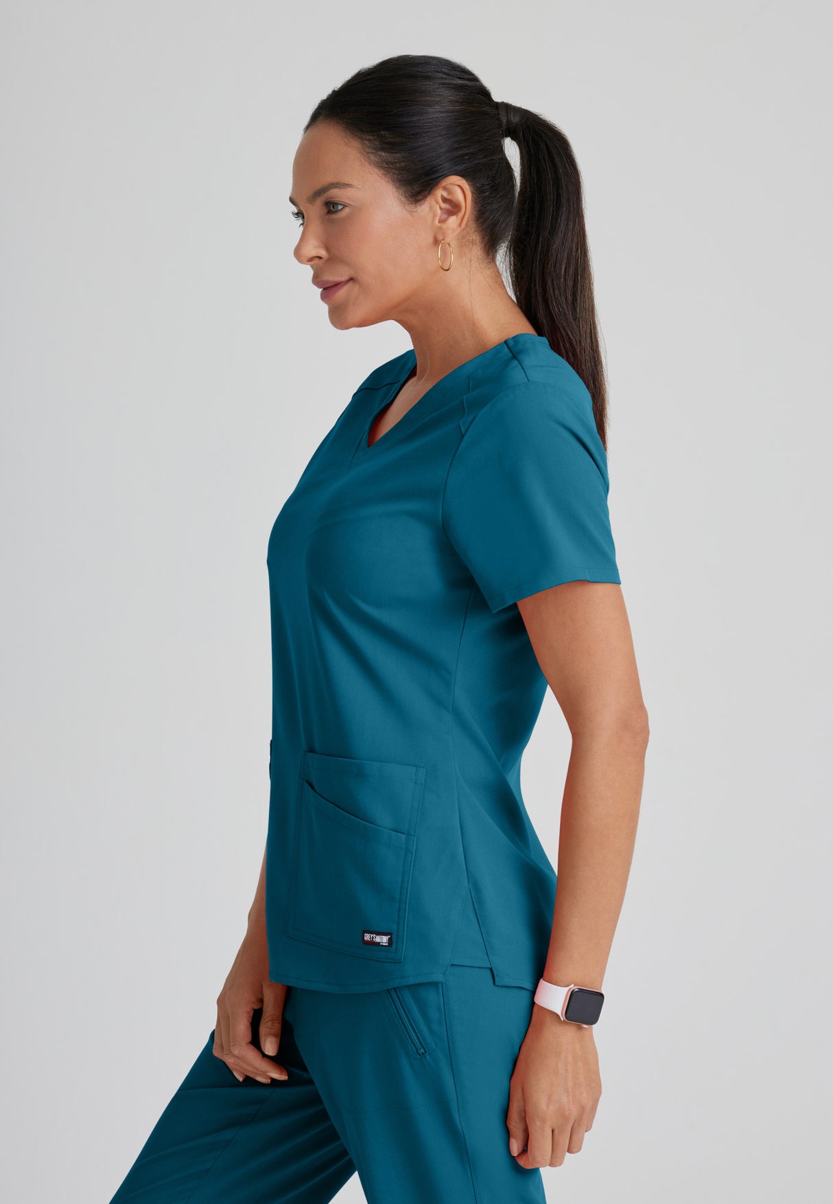 Grey's Anatomy™ Spandex Stretch Women's Emma 4-Pocket V-Neck Scrub Top