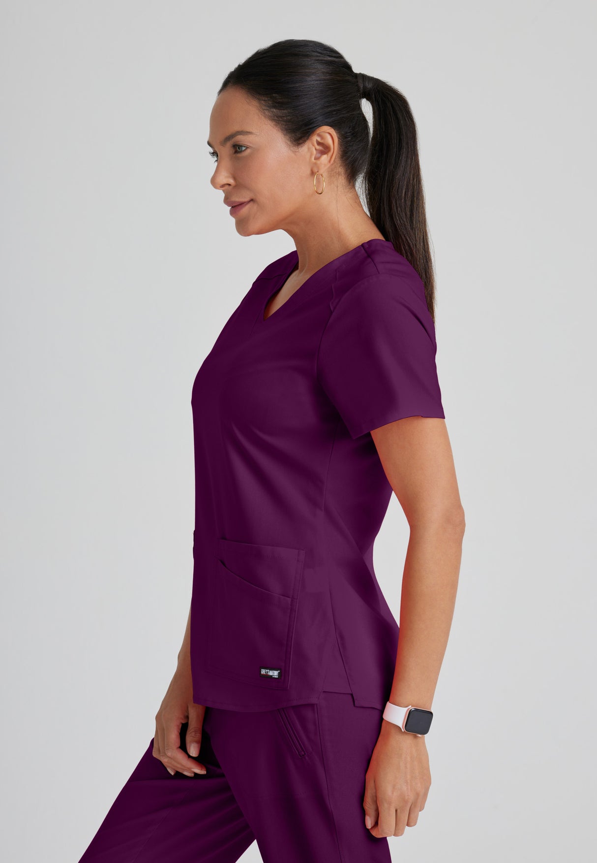 Grey's Anatomy™ Spandex Stretch Women's Emma 4-Pocket V-Neck Scrub Top