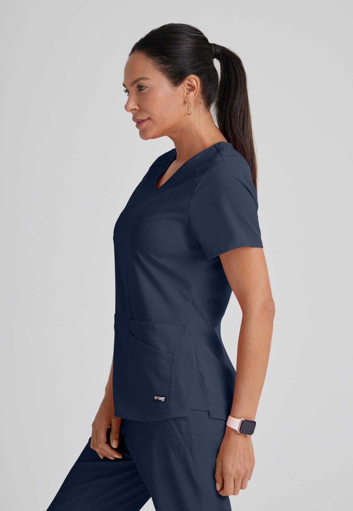 Grey's Anatomy™ Spandex Stretch Women's Emma 4-Pocket V-Neck Scrub Top