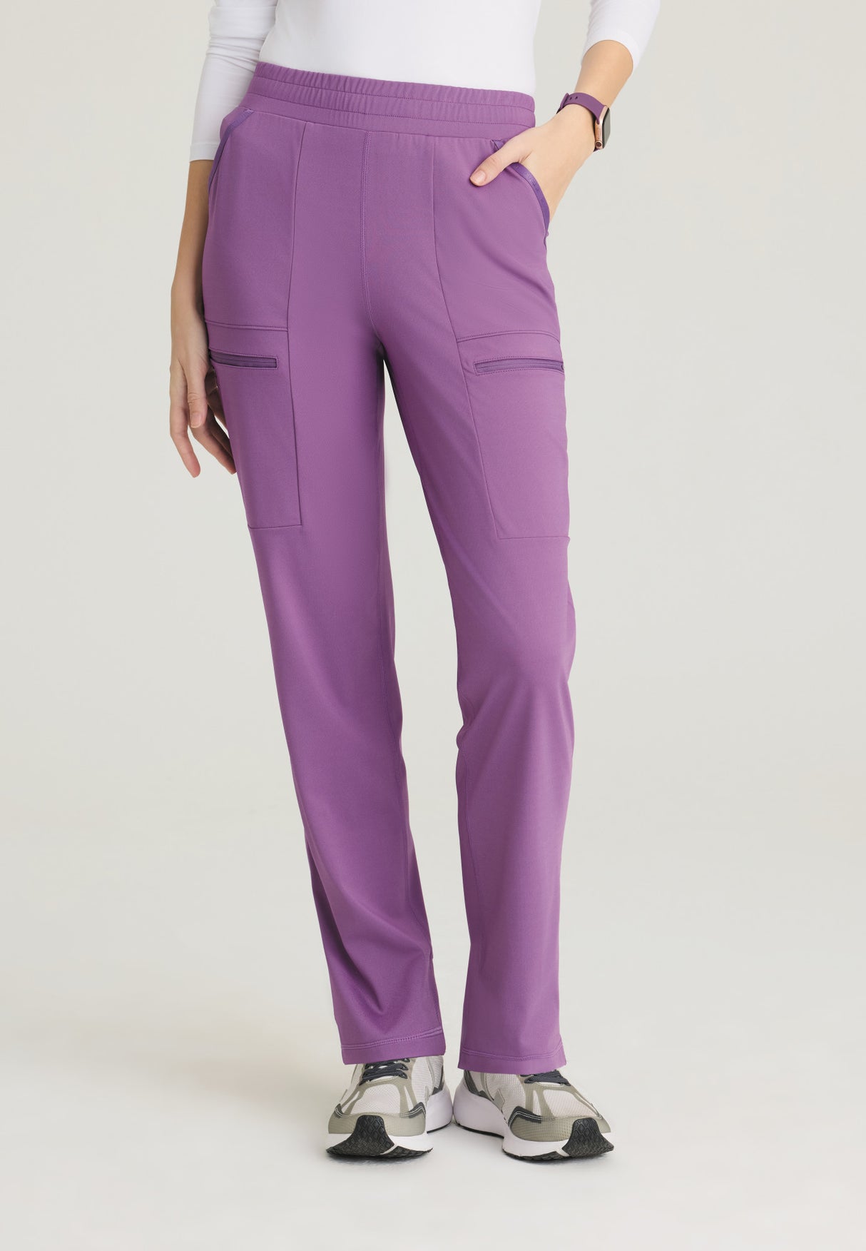 Grey's Anatomy Knit Stretch Momentum Women's 6-Pocket Straight Leg Pant