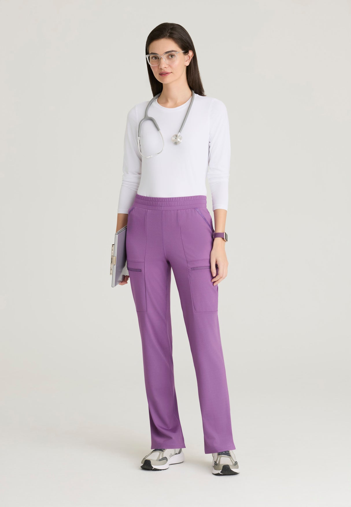 Grey's Anatomy Knit Stretch Momentum Women's 6-Pocket Straight Leg Pant