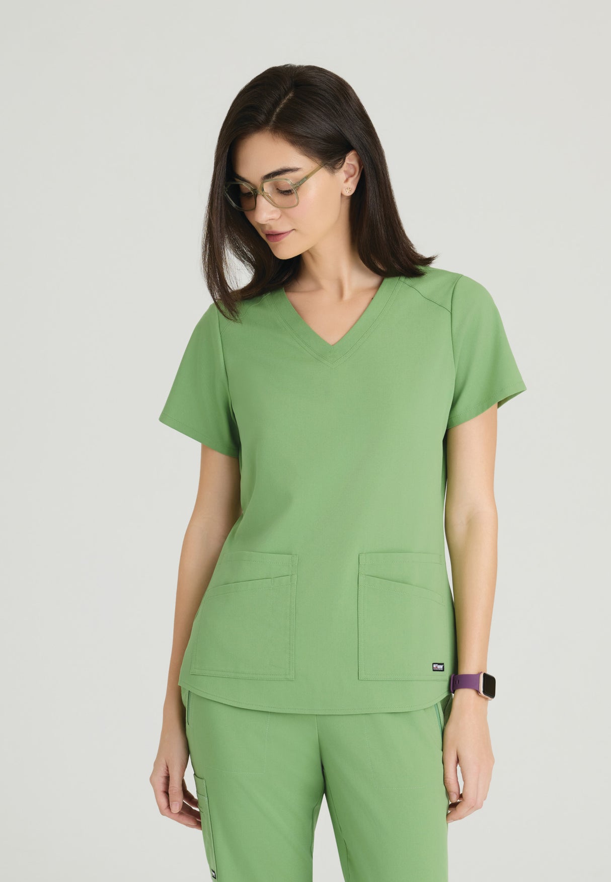 Grey's Anatomy™ Spandex Stretch Women's Emma 4-Pocket V-Neck Scrub Top