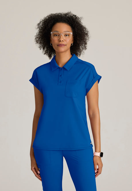 Grey's Anatomy™ Knit Stretch Women's Renew Collared Knit Top