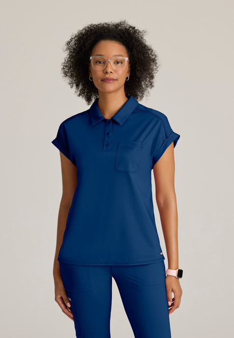Grey's Anatomy™ Knit Stretch Women's Renew Collared Knit Top