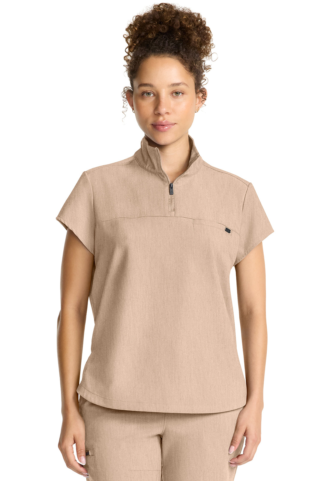 Healing Hands® Quest™ Women's Partial Zip Stand Collar Top