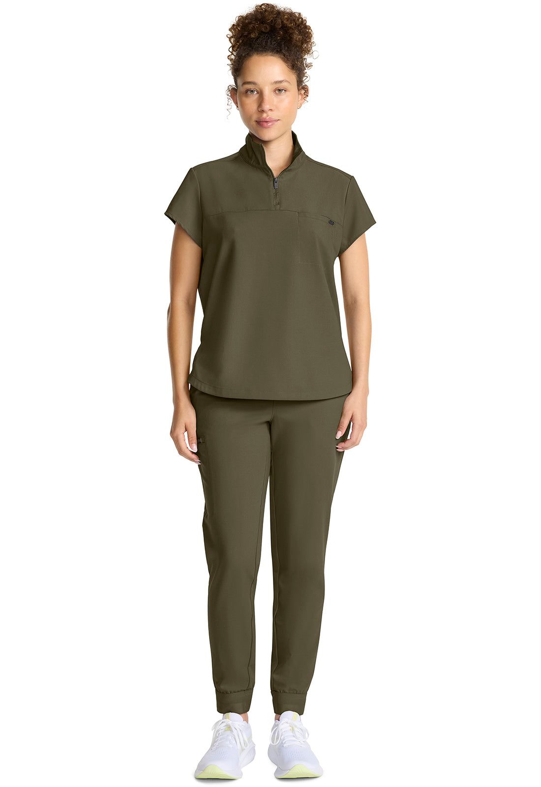Healing Hands® Quest™ Women's Partial Zip Stand Collar Top
