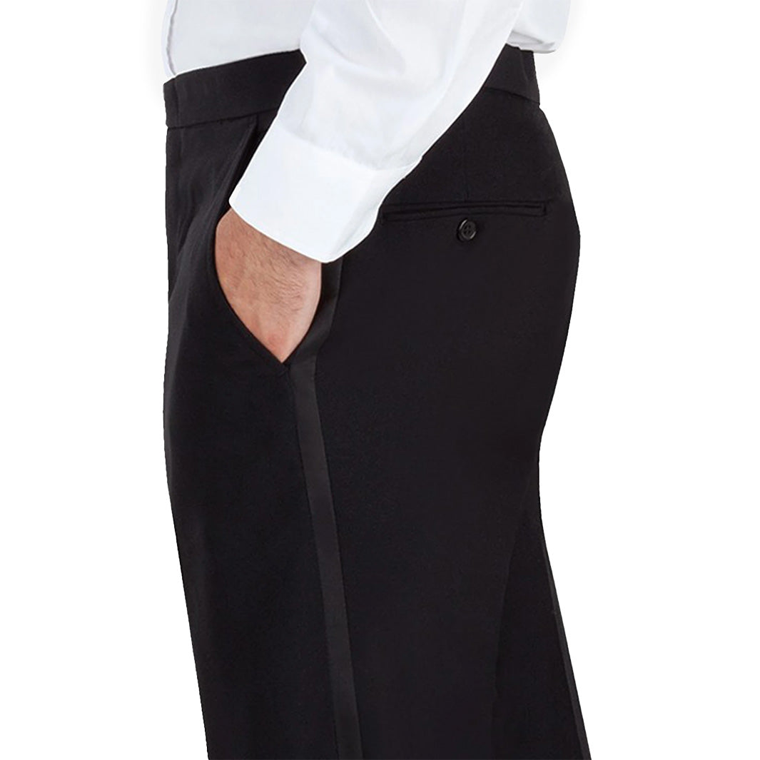Henry Segal Men's Flat Front Comfort Waist Tuxedo Pant