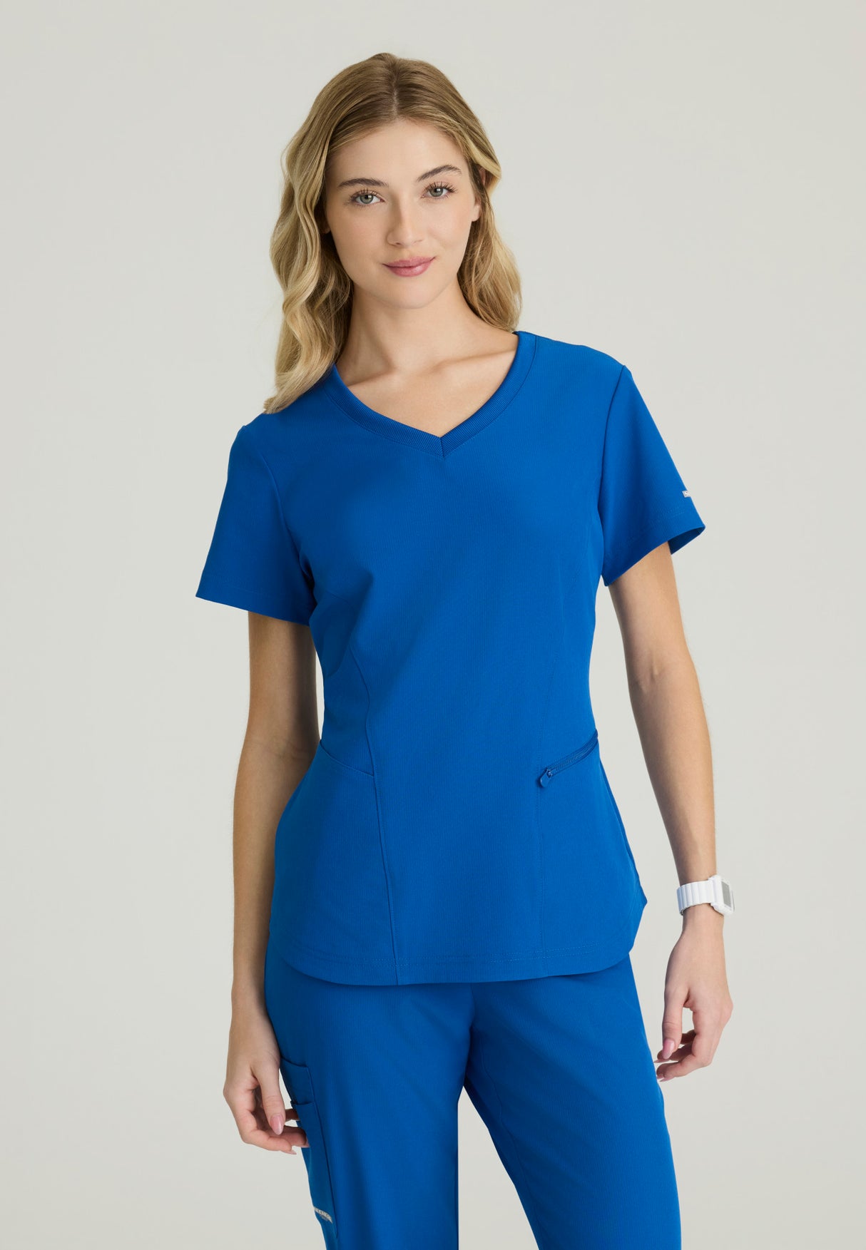 Skechers™ Vitality Women's Electra 3-Pocket Ribbed V-Neck Scrub Top