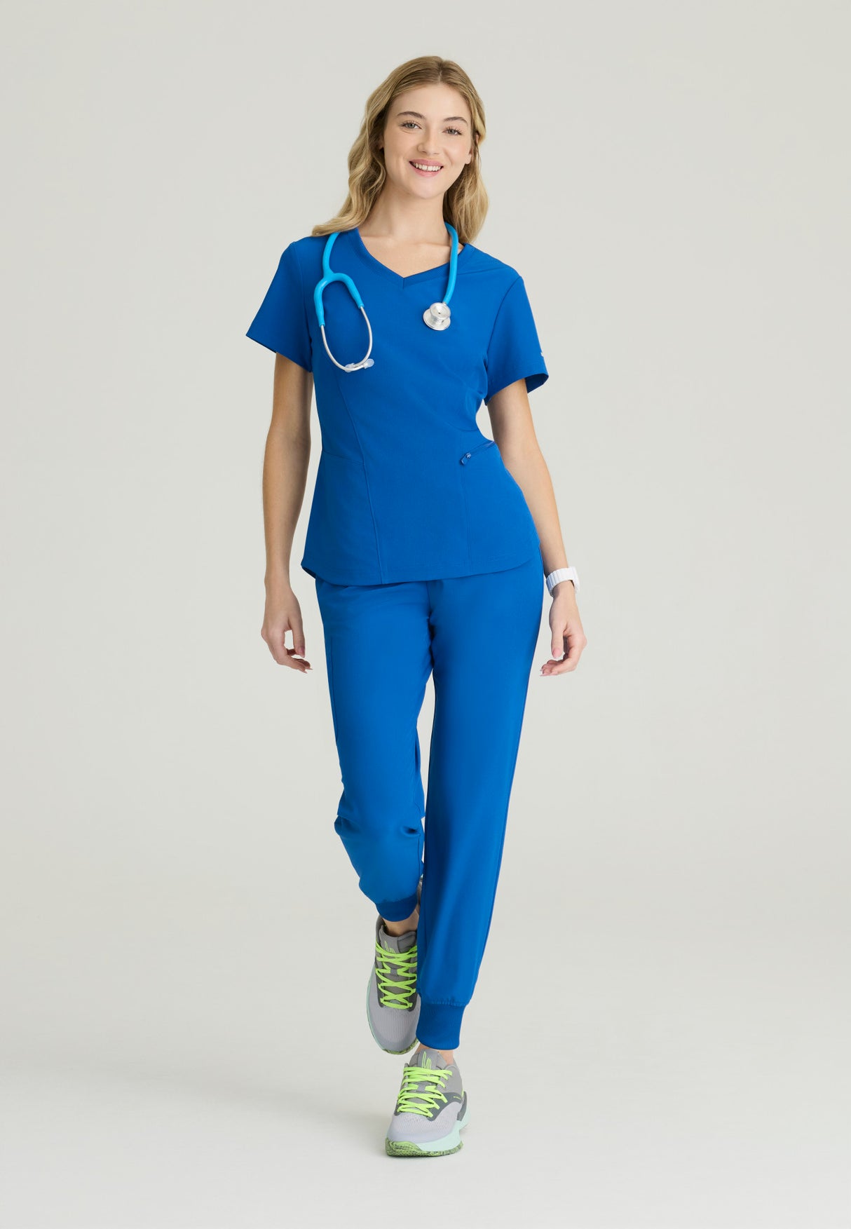 Skechers™ Vitality Women's Electra 3-Pocket Ribbed V-Neck Scrub Top