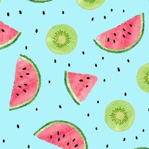 Cutieful Watermelon Kiwi Print Sheer Knee High Compression Socks 8-15 mmHg
