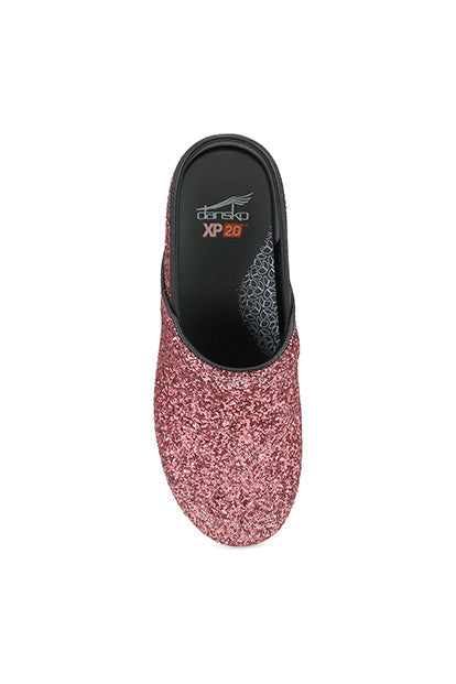 Dansko XP 2.0 Women's Pink Glitter Stapled Clog