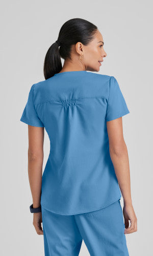 Grey's Anatomy™ Women's Aubrey 2-Pocket V-Neck Top