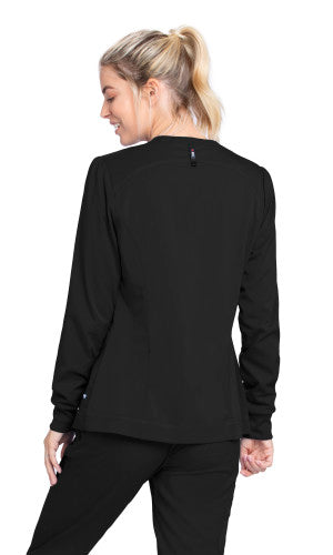 Grey's Anatomy™ Spandex Stretch Women's Millie 3-Pocket Crewneck Scrub Jacket