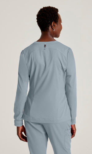 Grey's Anatomy™ Spandex Stretch Women's Millie 3-Pocket Crewneck Scrub Jacket