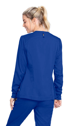 Grey's Anatomy™ Spandex Stretch Women's Millie 3-Pocket Crewneck Scrub Jacket