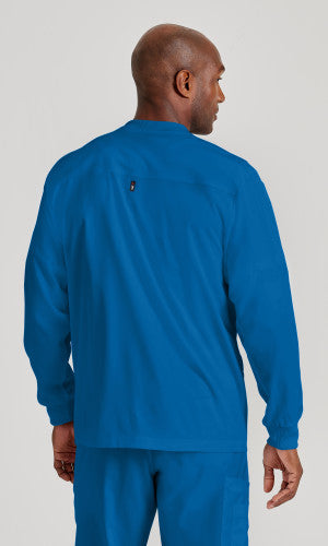 Grey's Anatomy™ Spandex Stretch Men's React 5-Pocket Crewneck Warmup Scrub Jacket