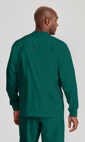 Grey's Anatomy™ Spandex Stretch Men's React 5-Pocket Crewneck Warmup Scrub Jacket
