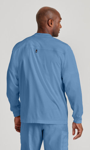 Grey's Anatomy™ Spandex Stretch Men's React 5-Pocket Crewneck Warmup Scrub Jacket