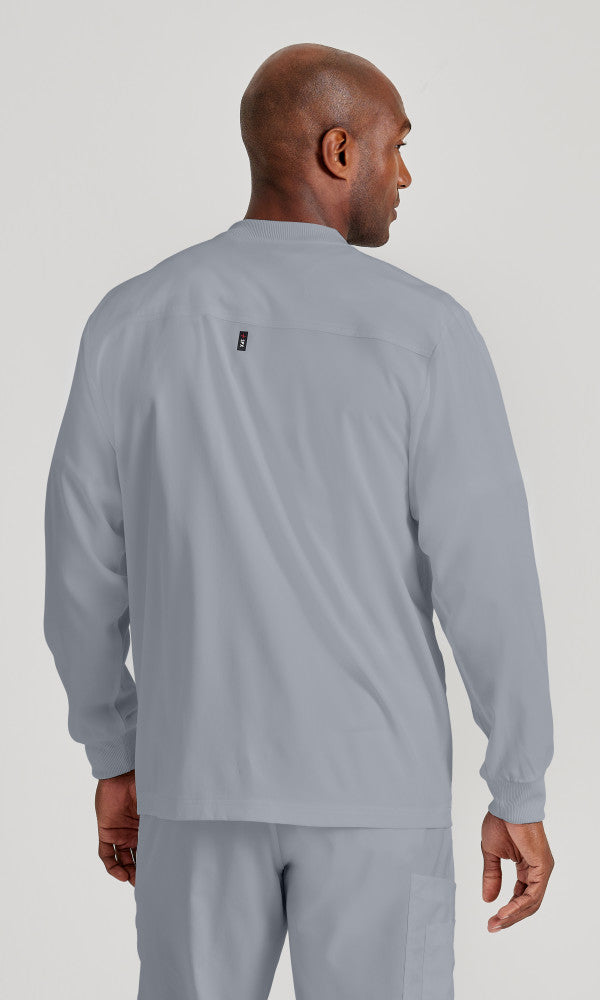 Grey's Anatomy™ Spandex Stretch Men's React 5-Pocket Crewneck Warmup Scrub Jacket