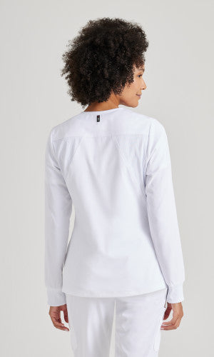 Grey's Anatomy™ Spandex Stretch Women's Gianna 5-Pocket Crewneck Scrub Jacket