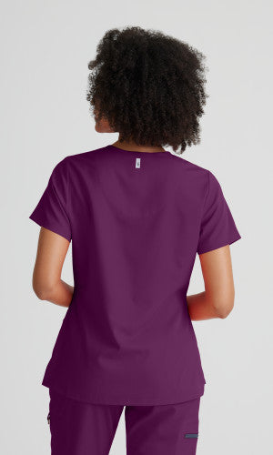 Grey's Anatomy™ Spandex Stretch Women's Bree 1-Pocket Tuck-In Scrub Top