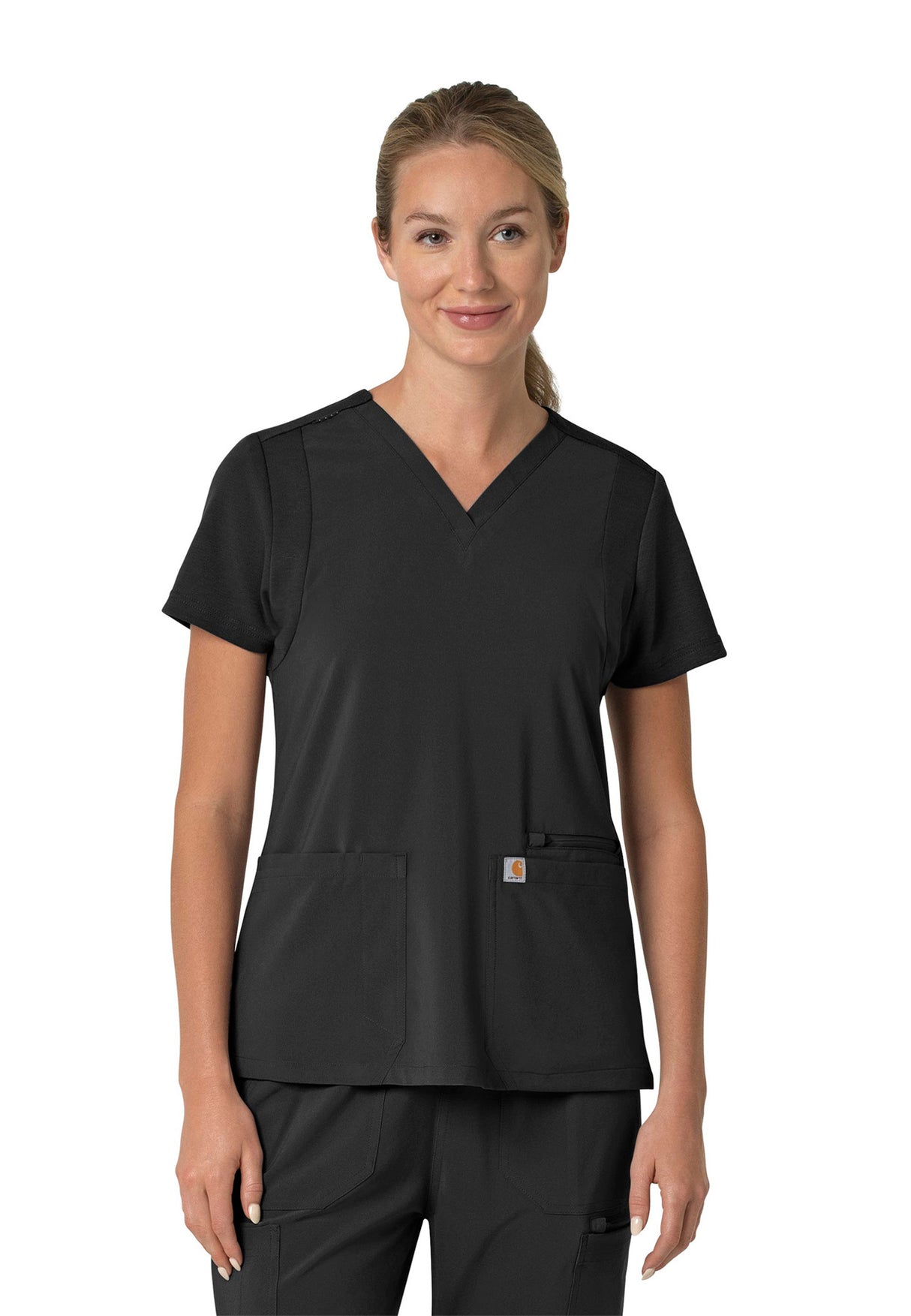 Carhartt® Force Cross-Flex Women's Flex Panel V-Neck Scrub Top
