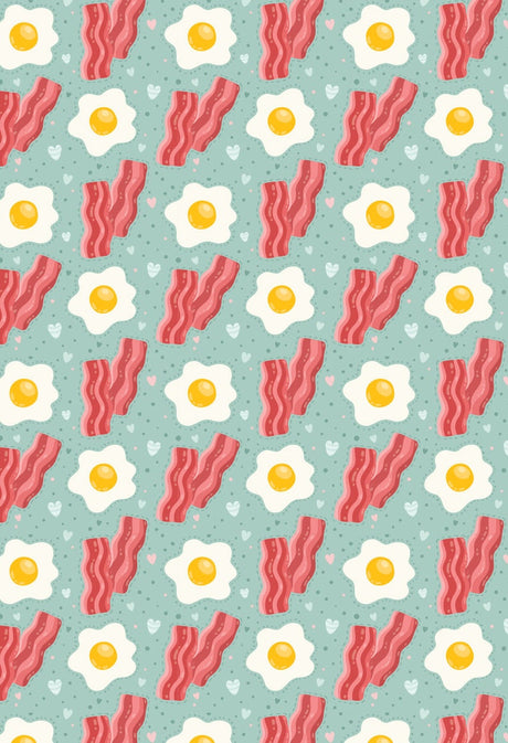 Cutieful Bacon & Eggs Print Sheer Knee High Compression Socks 8-15 mmHg