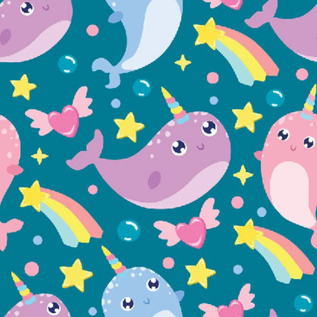 Cutieful Narwhals Print Sheer Knee High Compression Socks 8-15 mmHg