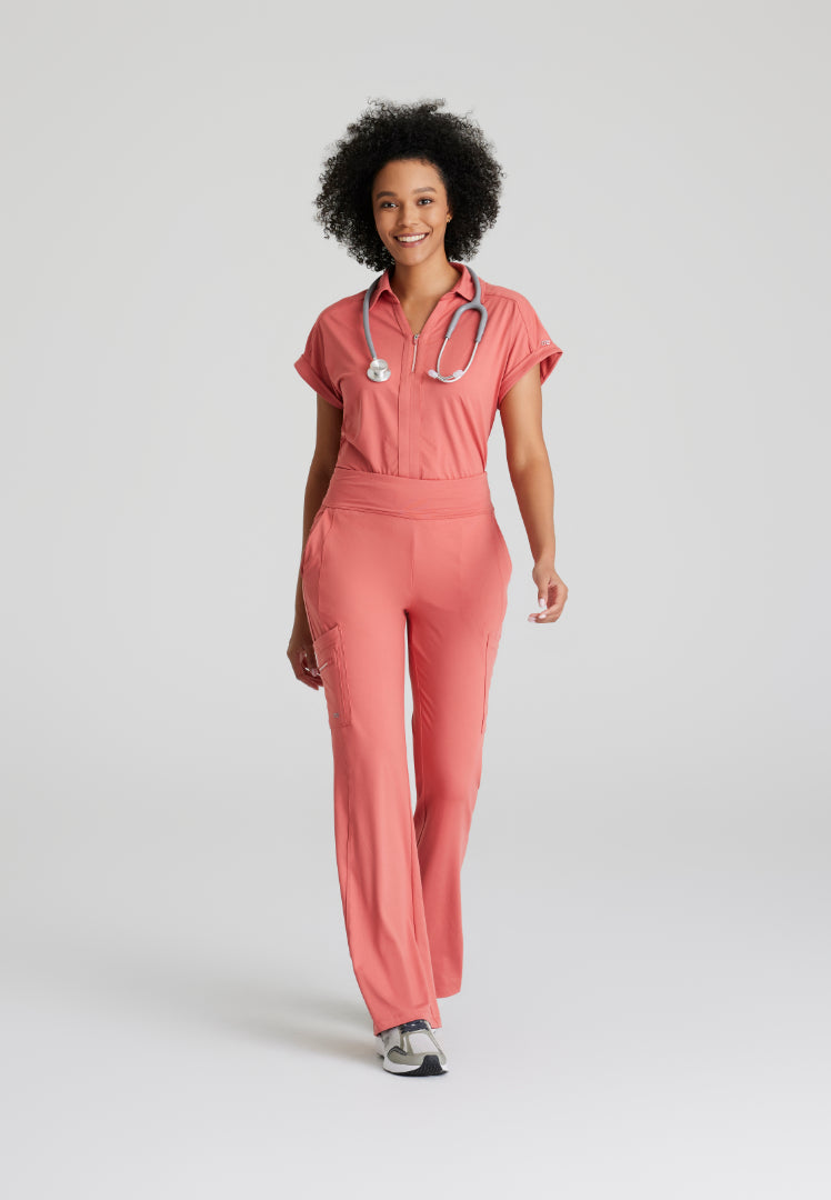 Barco One Performance Knit Women's Engage Knit 2-Pocket Zip-Neck Dolman Top