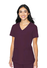 Med Couture Women's 3-Pocket V-Neck Top