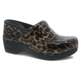 Dansko XP 2.0 Women's Brown Leopard Patent Stapled Clog