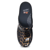 Dansko XP 2.0 Women's Brown Leopard Patent Stapled Clog