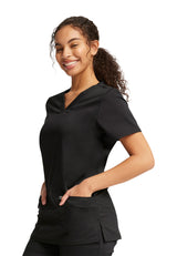 Cherokee Workwear Women's 3-Pocket V-Neck Top