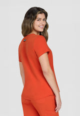 koi™ Next Gen Women's Ready to Work 1-Pocket Tuck-In Top - Burnt Umber